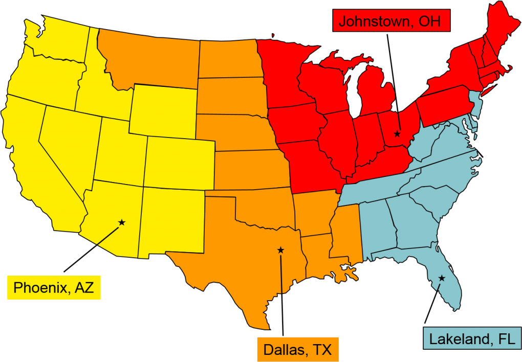 Star Pizza Box Contact - Mapa De Estados Unidos Con Oceanos (1024x718), Png Download