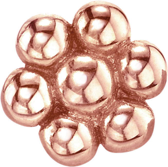 Gold Flower Stud - Earrings (1800x1800), Png Download