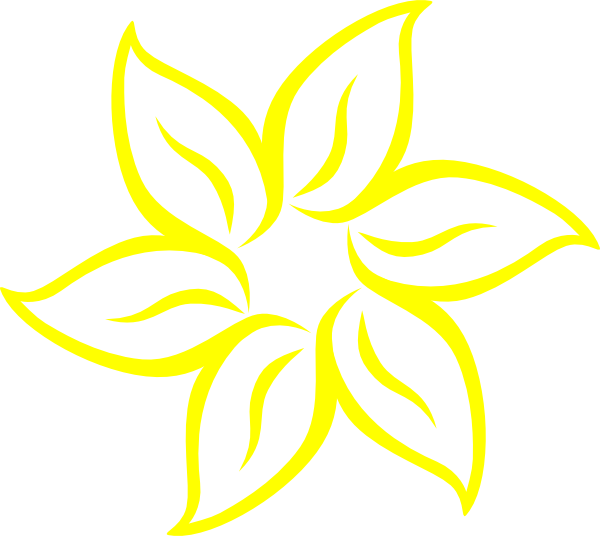Yellow Flower Svg Clip Arts 600 X 536 Px (600x536), Png Download