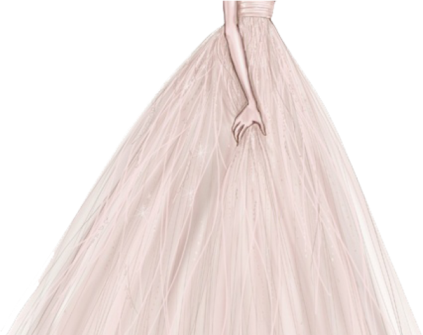 Drawn Wedding Dress Quinceanera Dress - Wood (640x480), Png Download