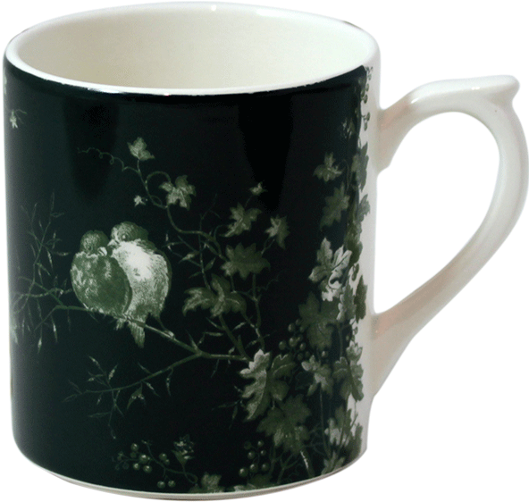 1 Mug Fond Vert Les Oiseaux - Beer Stein (869x869), Png Download