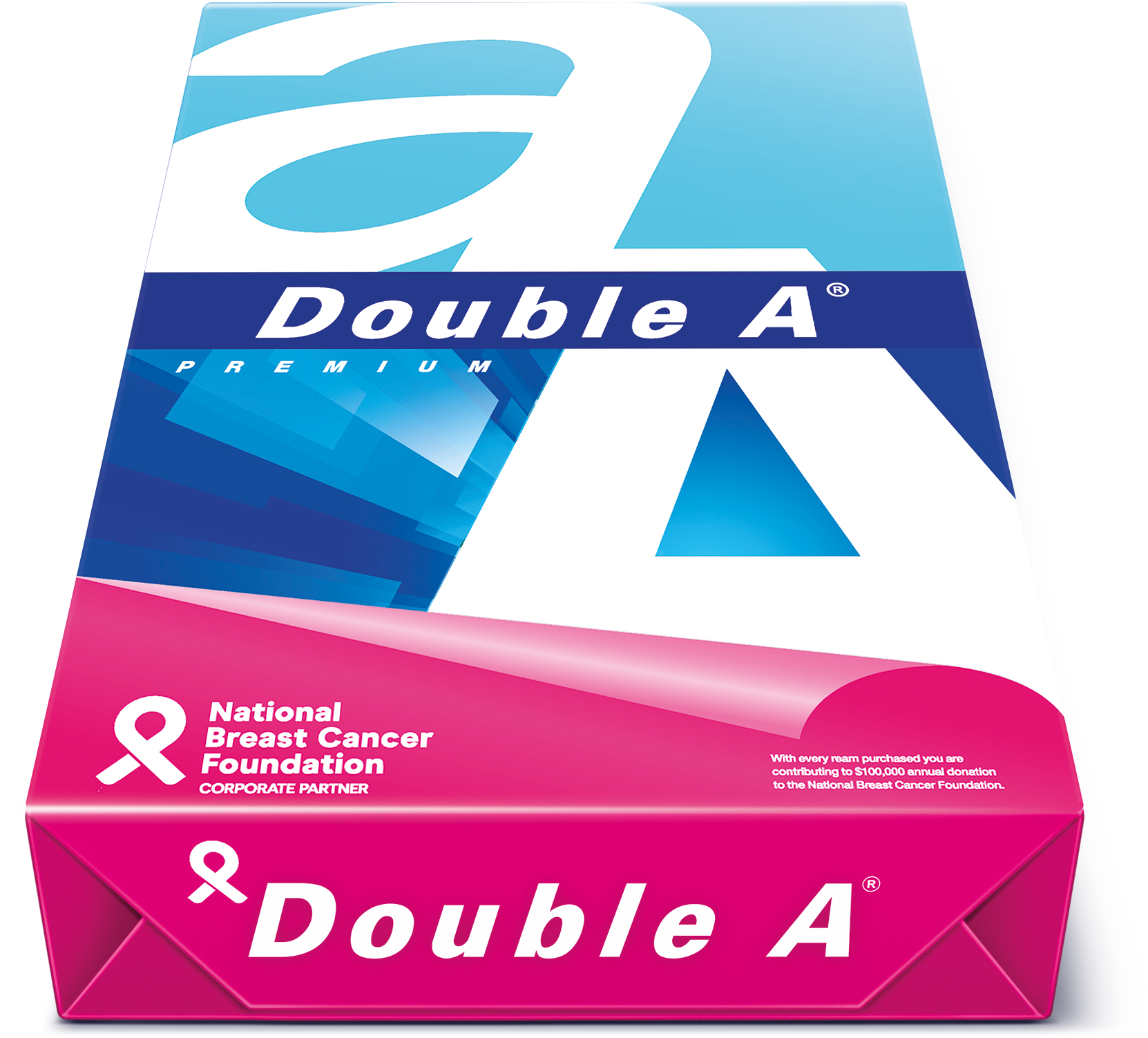Doublea Laydown Pinkrb Lowres - Double A A5 Paper (2442x2903), Png Download