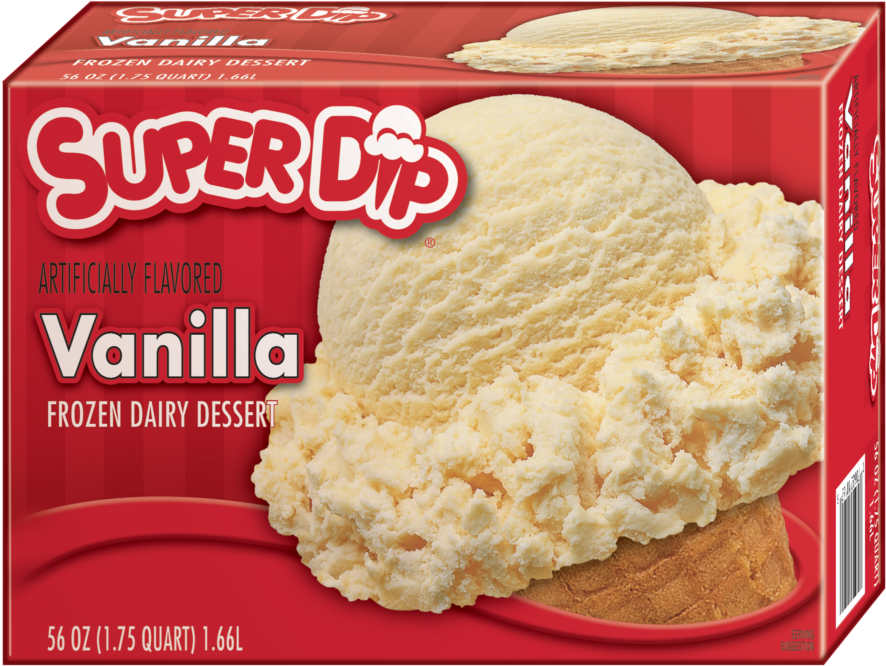 Super Dip Vanilla 56oz - Vanilla Ice Cream (1030x859), Png Download