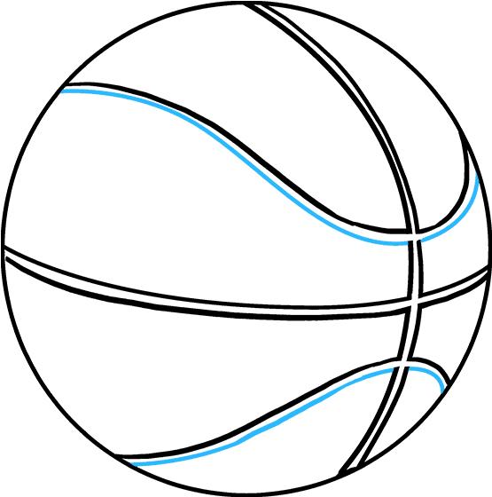 How To Draw Basketball - Circle (680x678), Png Download