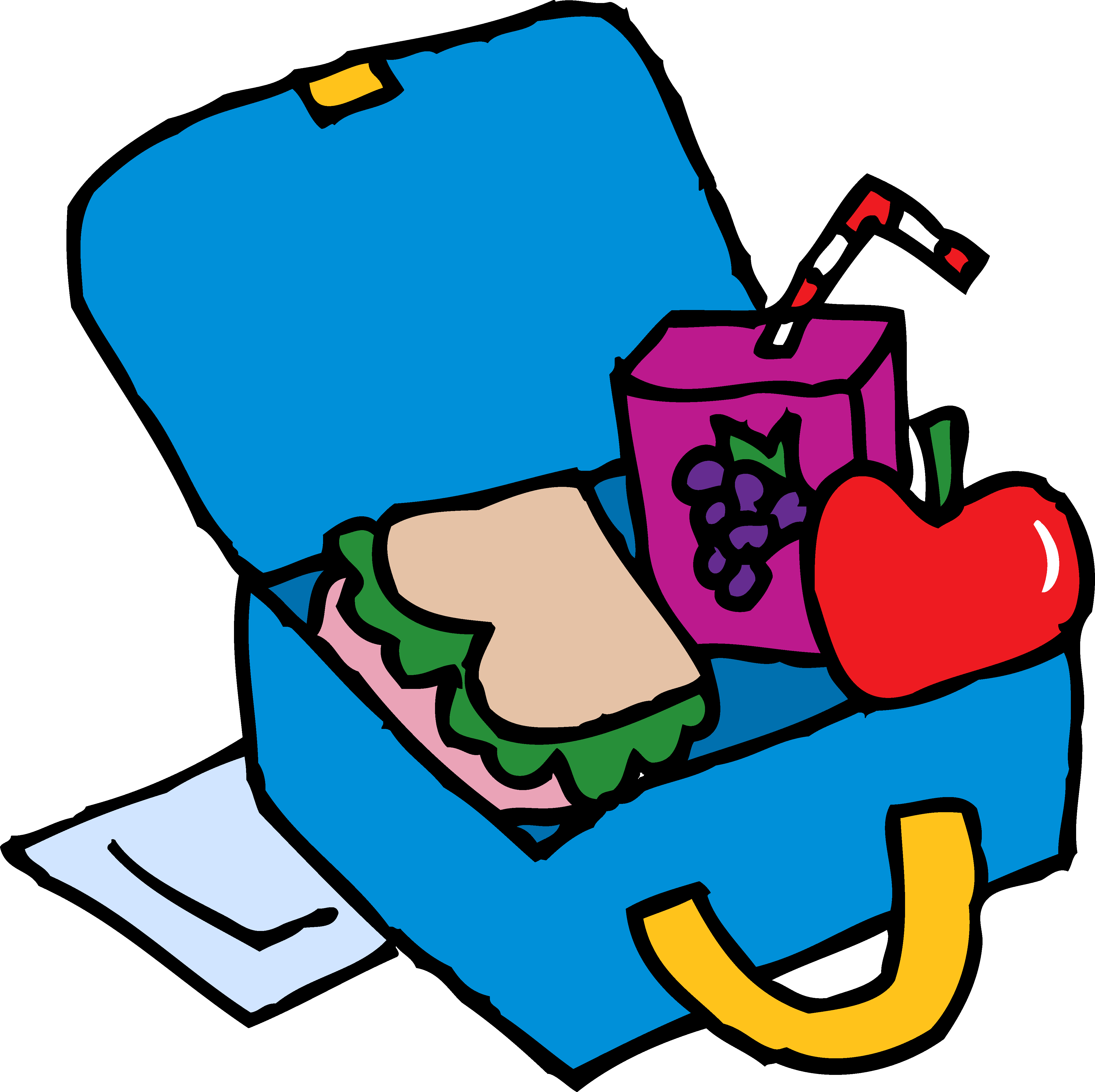Free School Breakfast Clipart - Lunch Box Clipart (4352x4340), Png Download