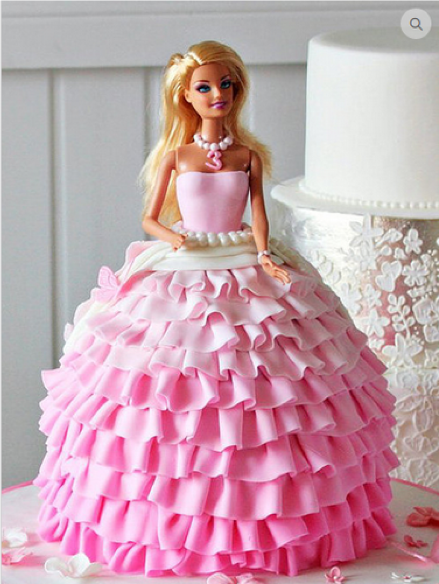 More Views - Barbie Cake (1200x1200), Png Download