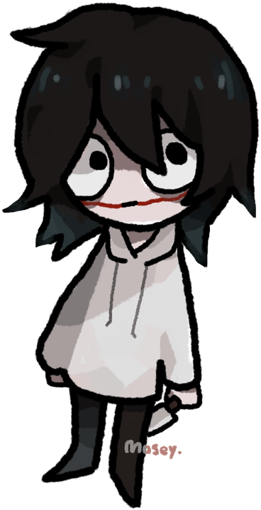 Cutie Jeff Jeff The Killer, Creepy Pasta, Marble, Horror, - Cartoon (500x734), Png Download