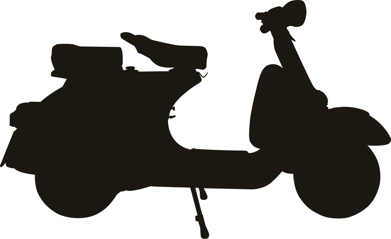 Vector Graphics,free Pictures - Vespa Vector (1280x781), Png Download