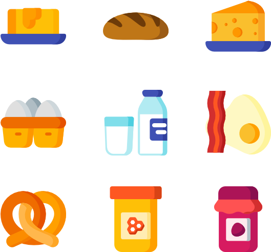 Breakfast - Breakfast Color Icon Png (600x564), Png Download
