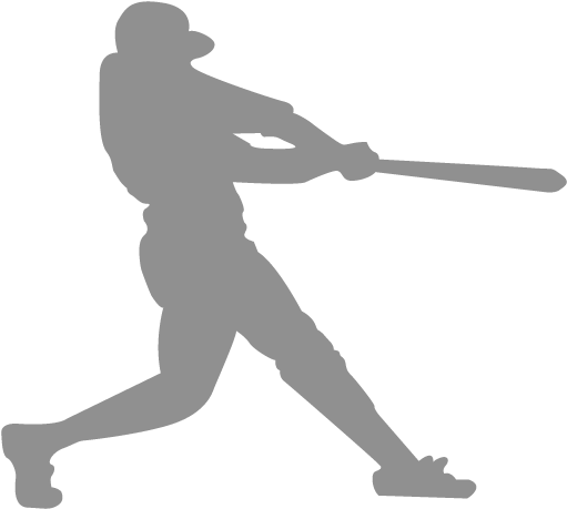 Baseball Player - Swinging Baseball Bat Silhouette (612x792), Png Download