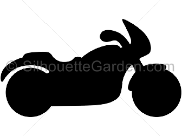Motorcycle Clipart Silhouette - Silhouette Of A Motorcycle (640x480), Png Download
