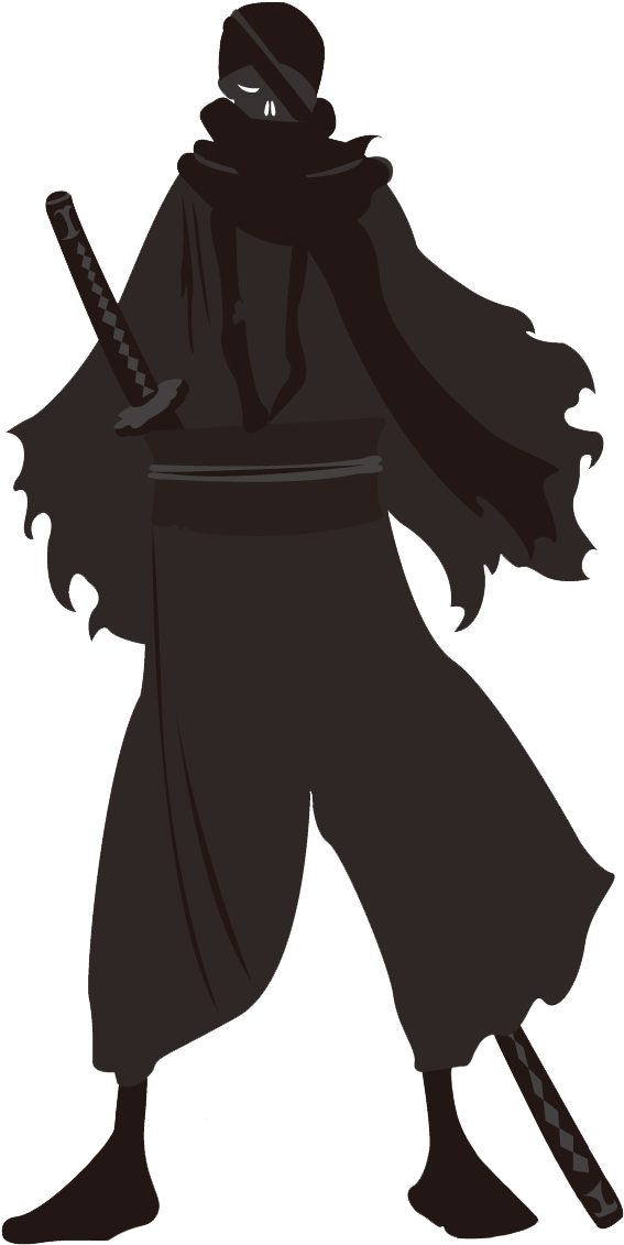 Ninja - Ninja Cartoon Png (500x1000), Png Download