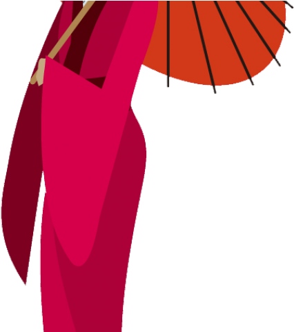 Japanese Clipart Ninja Silhouette - Japanese Woman Png Clipart (640x480), Png Download