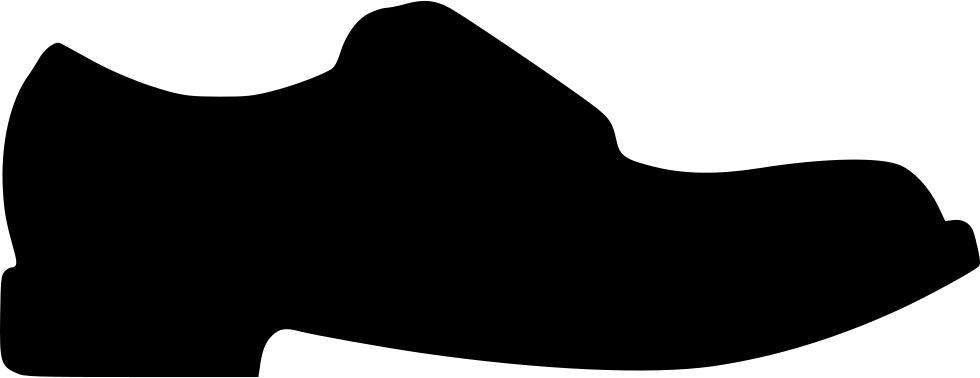 Png File Svg - Side View Of Shoe Silhouette (980x378), Png Download