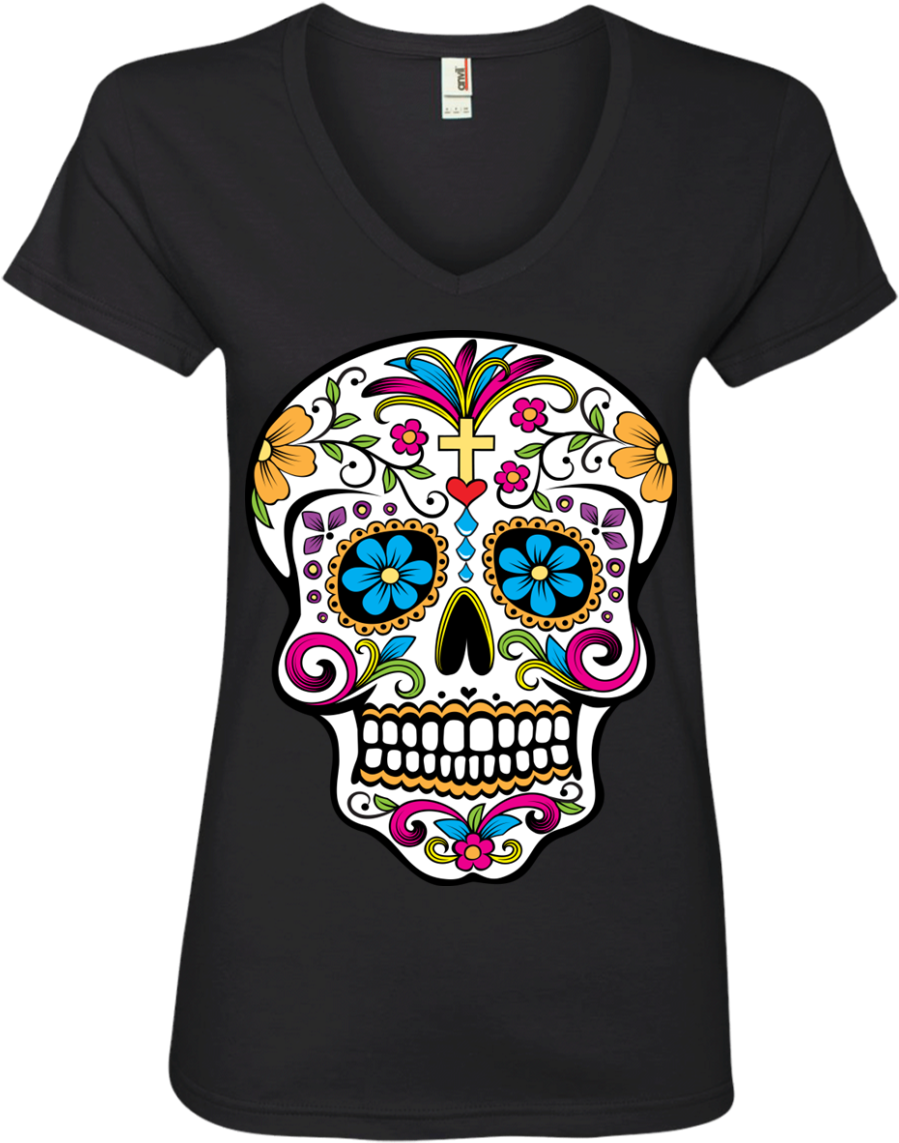 Day Of The Dead Decorative Skull (1155x1155), Png Download