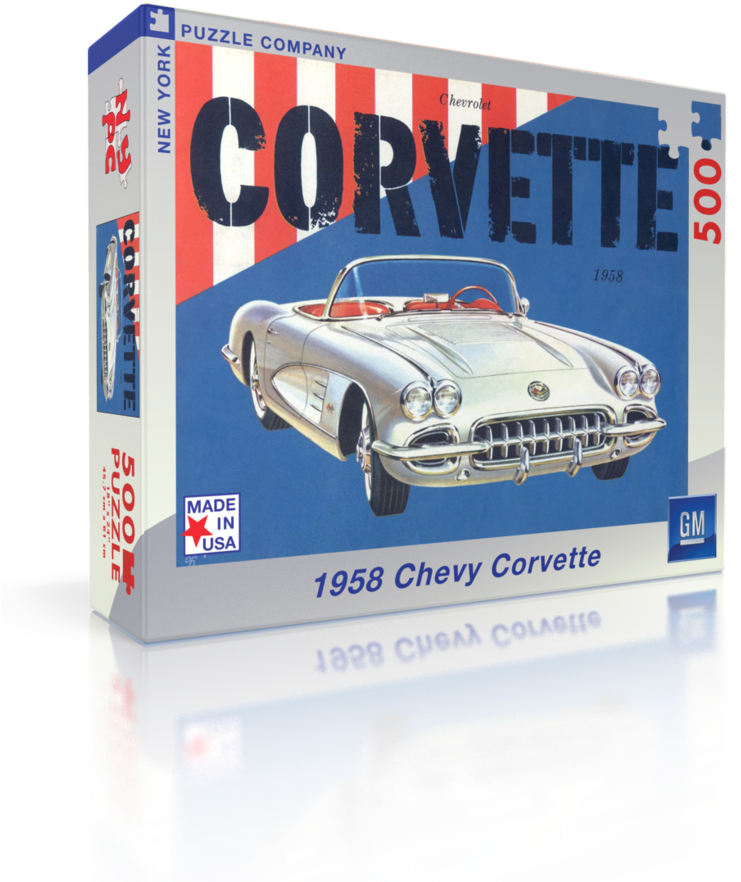 Corvette Convertible Cars Jigsaw Puzzle - Model Car (819x1024), Png Download
