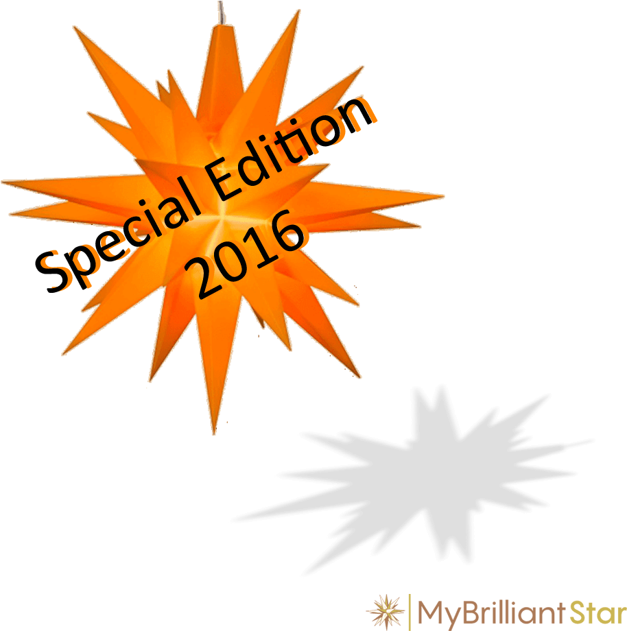 Original Herrnhut Plastic Star, Orange , ~ 13 Cm / - Illustration (1080x1080), Png Download