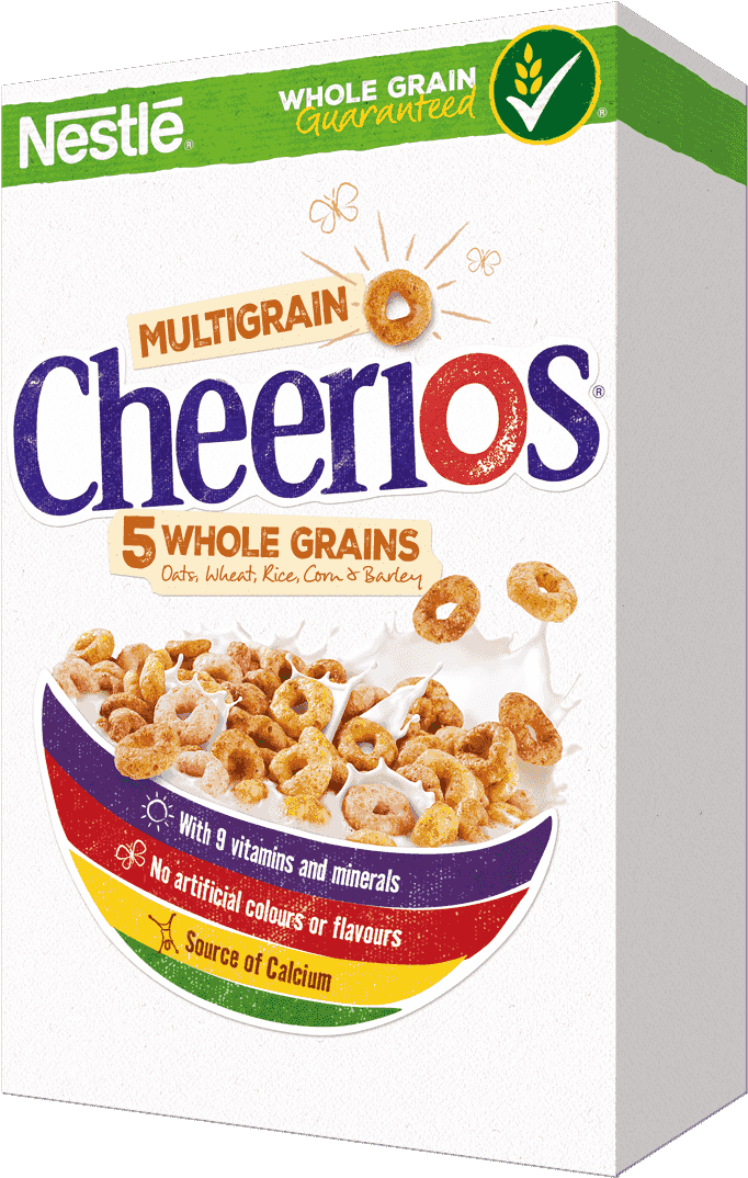 Cheerios Multigrain Wholesome Cereal - Nestle Cheerios (820x1094), Png Download