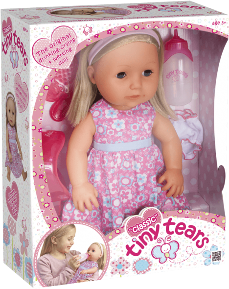John Adams Classic Tiny Tears 2017 Model With Hairbrush - Tiny Tears Classic Doll (610x610), Png Download