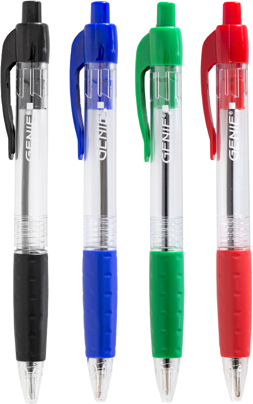 Ballpoint Pen, Sorted Pack Of 12, 4 X Black, 4 X Blue, - Plastic (1000x1000), Png Download