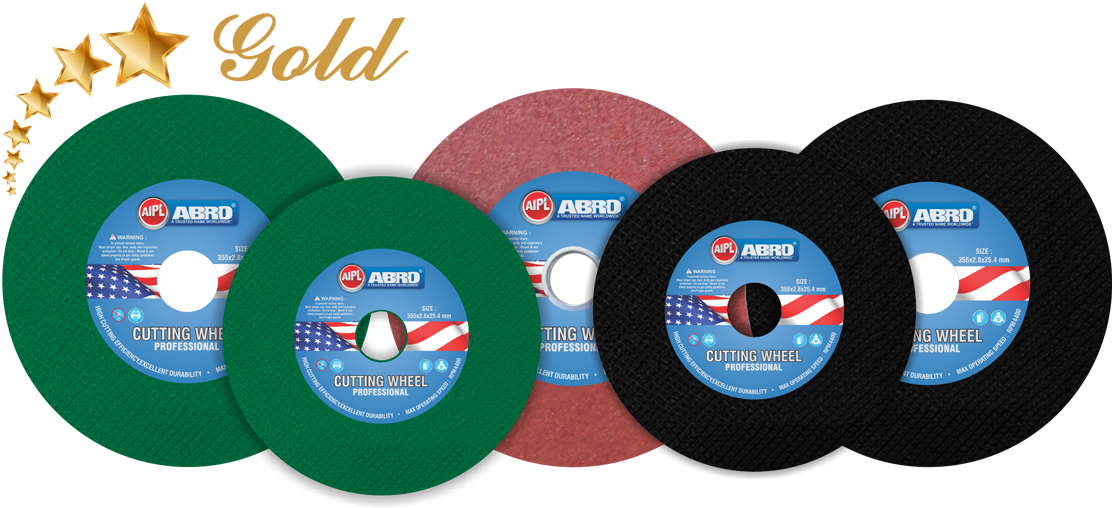 Aipl Abro Gold Cut Off Wheels Are Premium High Speed - Wheel (1138x742), Png Download