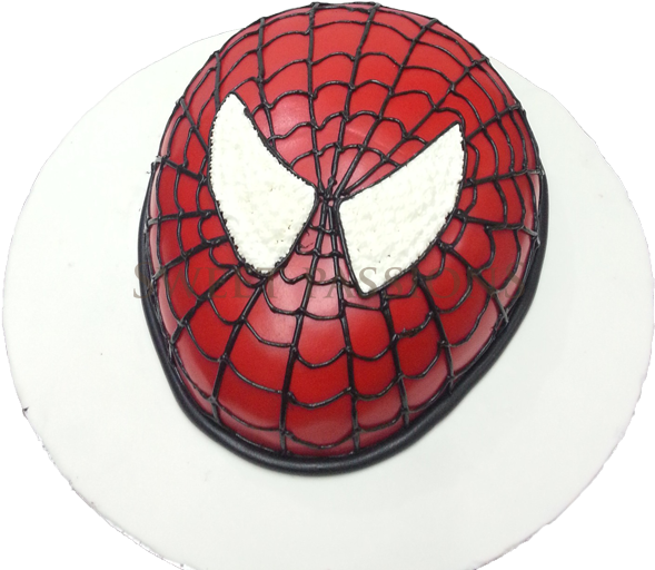 Spiderman Face Png - Birthday Cake (600x522), Png Download