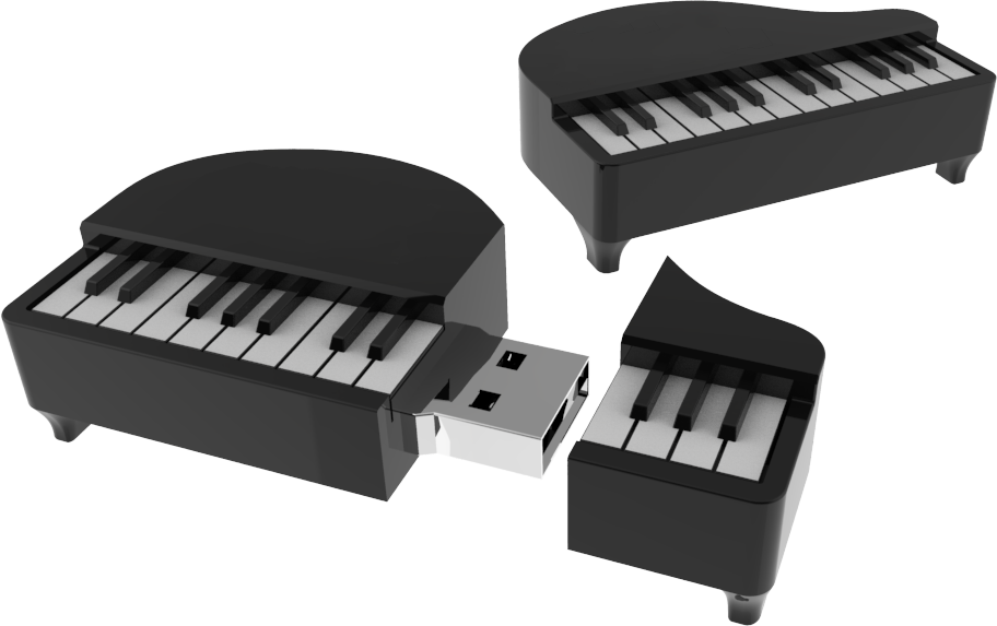 Grand Piano Usb Drive - Digital Piano (912x573), Png Download