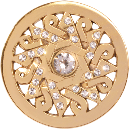 Nikki Lissoni Moroccan Dream Small Gold Plated Coin - Circle (600x600), Png Download