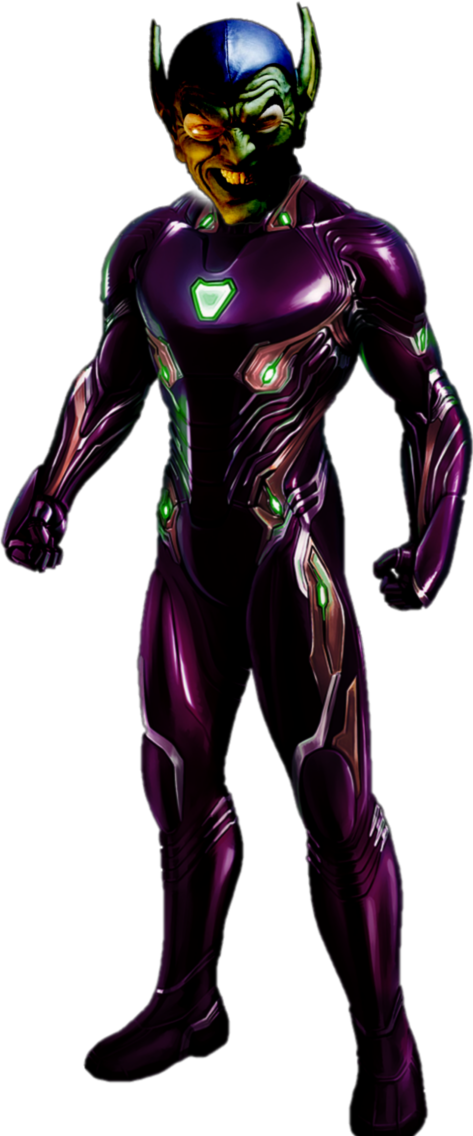 #mcu #marvel #spider-man #greengoblin , How Would Green - Iron Man Suit Concept (2289x2289), Png Download