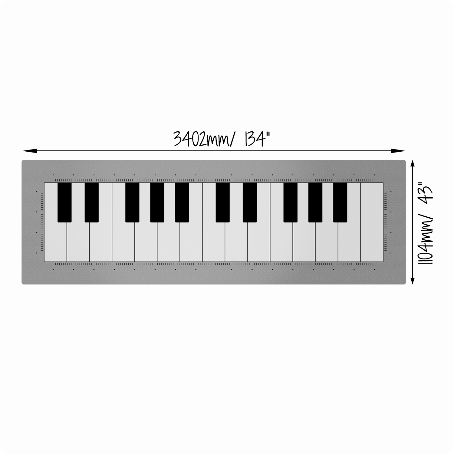 Dimensions - Musical Keyboard (1500x1500), Png Download