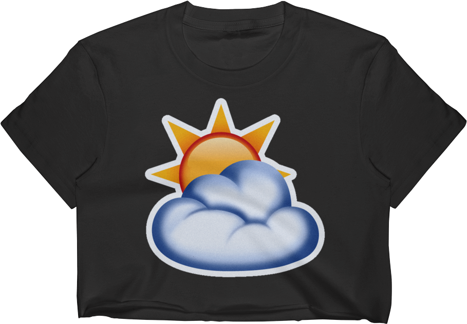 Emoji Crop Top T Shirt - Cartoon (1000x1000), Png Download