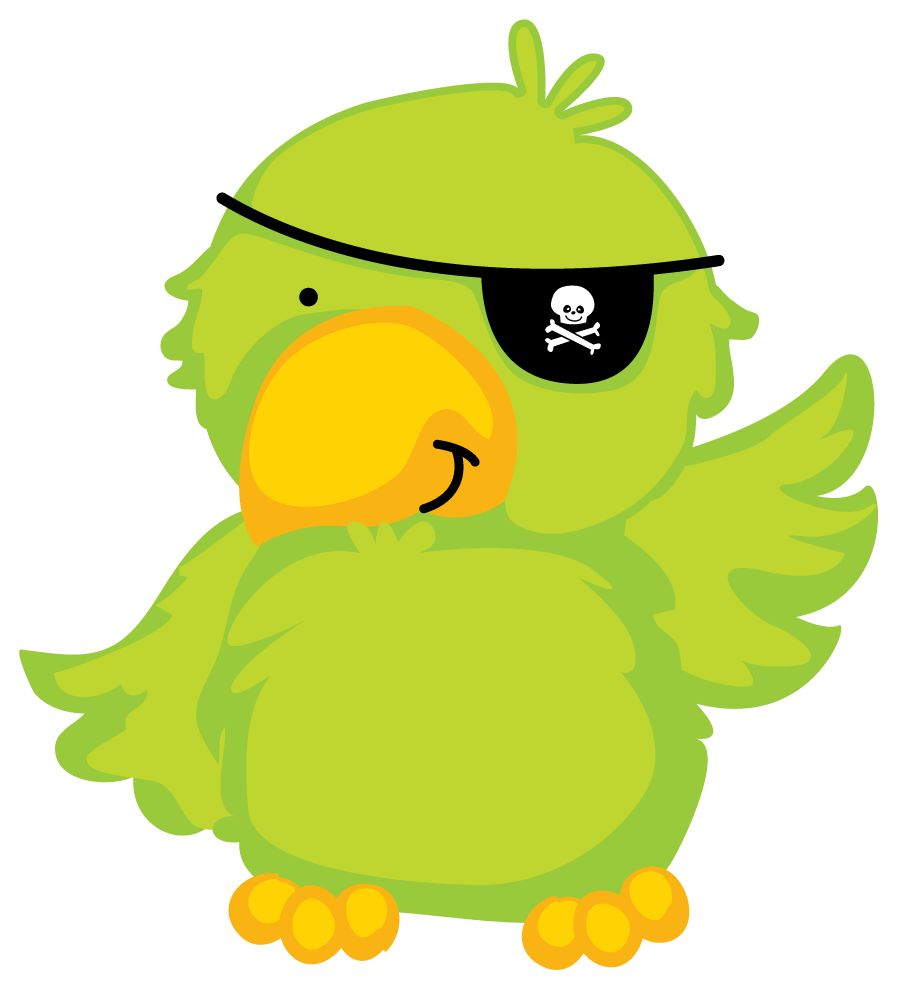 Pirate Parrot - Pirata Minus (897x989), Png Download