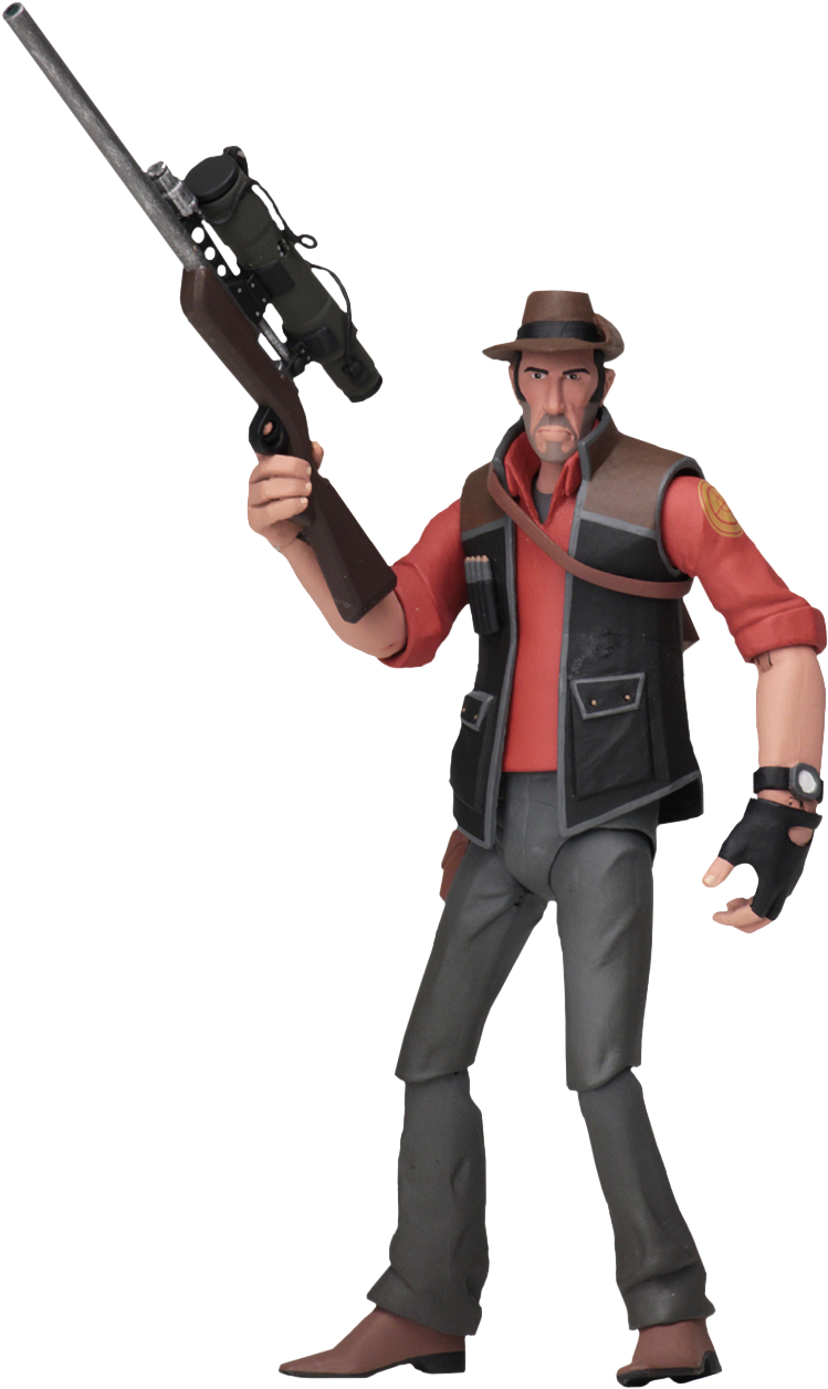 Red Sniper Series 4 7” Scale Action Figure - Team Fortress 2 Figures (1040x1300), Png Download