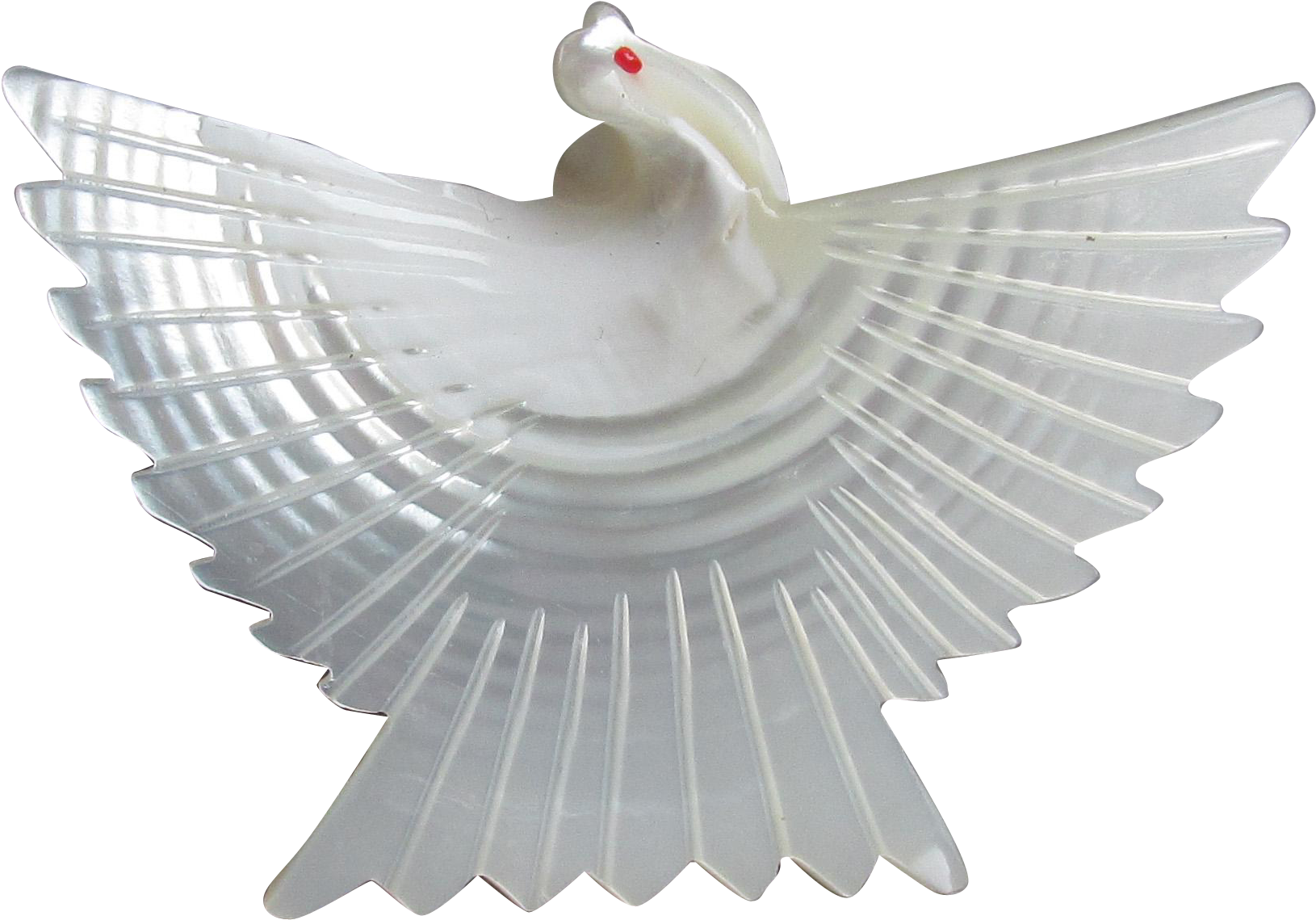 Carved Mother Of Pearl Shell Vintage Peace Dove Pin - Rock Dove (1629x1629), Png Download