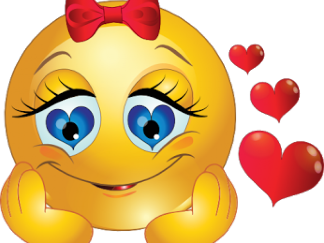 Emoji Girl In Love (640x480), Png Download