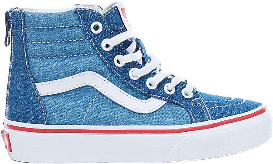 Vans Sk8 Hi Zip Kids 2 Tone Denim - 2 Tone Denim Vans (960x720), Png Download
