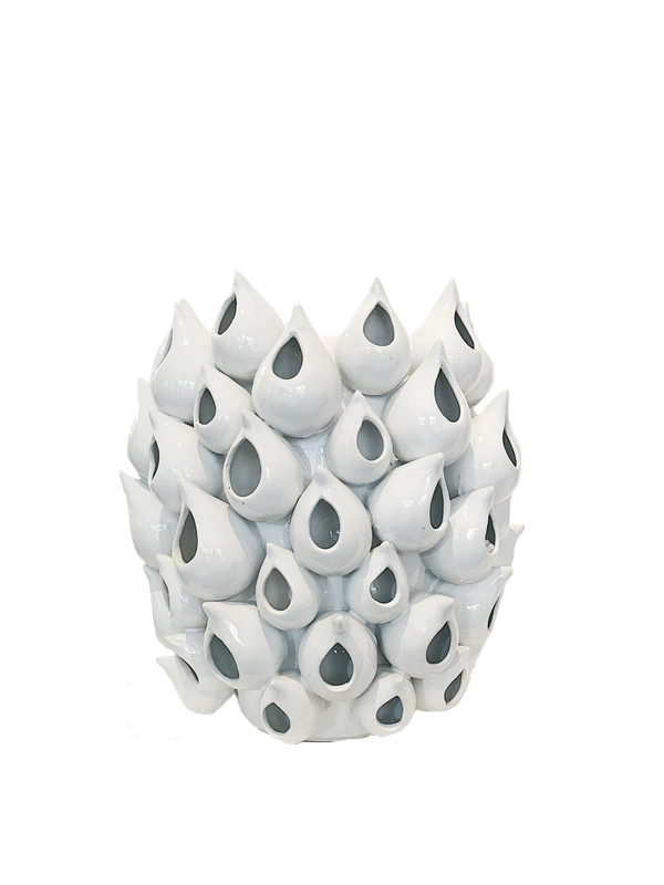 White Urchin Vase - Ceramic (600x800), Png Download