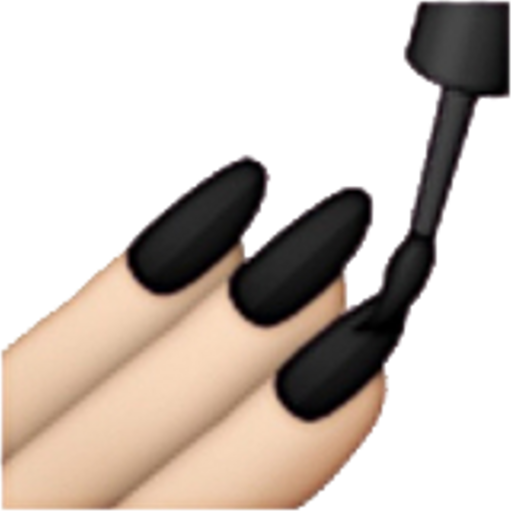 Black Nails Soft Aestheticedit Aesthetic Color Emoji - Black Emoji Love Heart (1024x1024), Png Download
