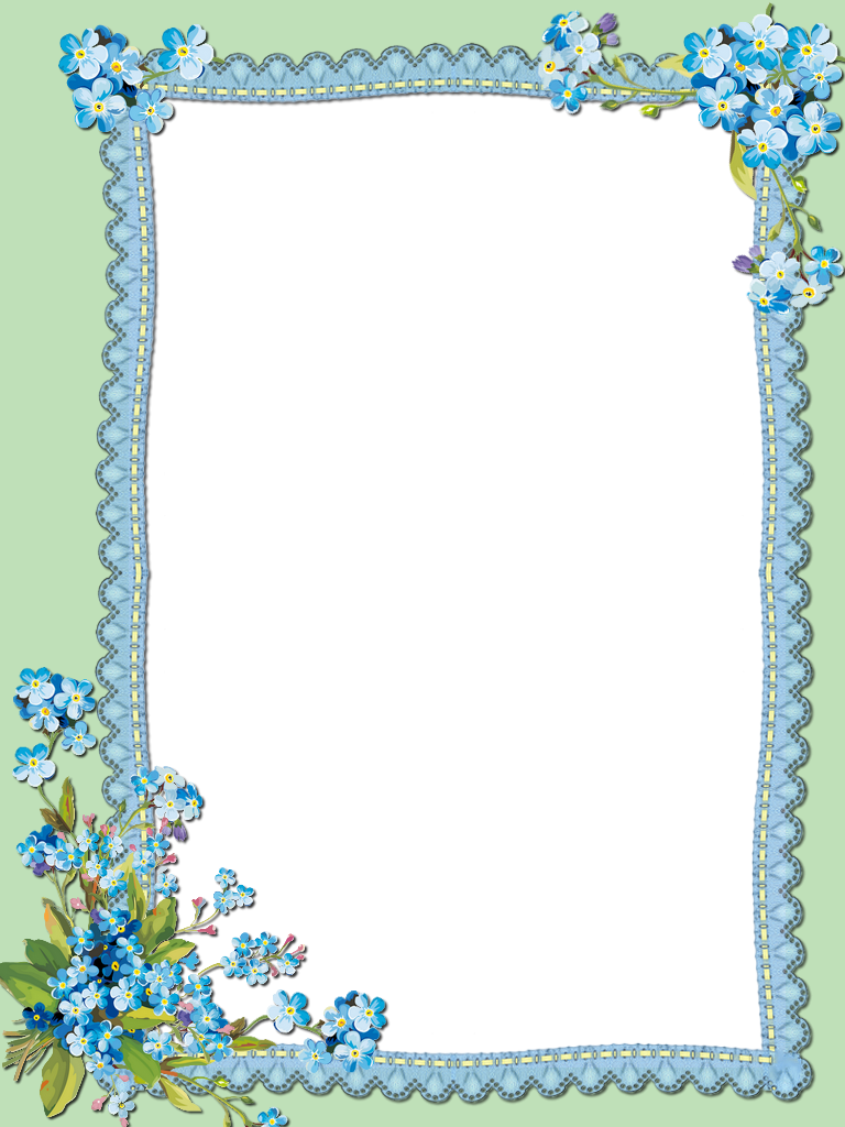 Borders And Frames, My Spring, Watercolor Flowers, - Picture Frame (768x1024), Png Download