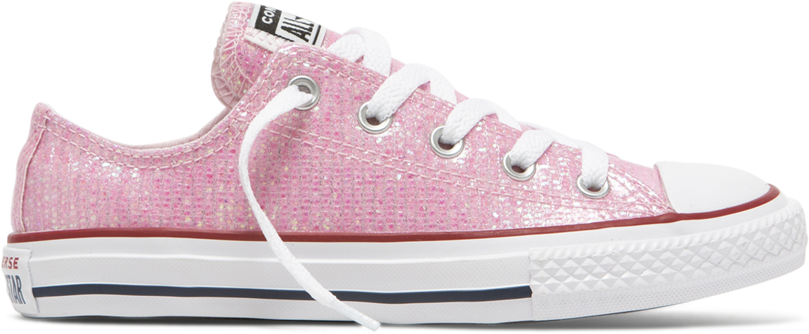 Chuck Taylor All Star Sparkle Junior Low Top Pink Foam - Converse High Top Rosa (1200x1200), Png Download