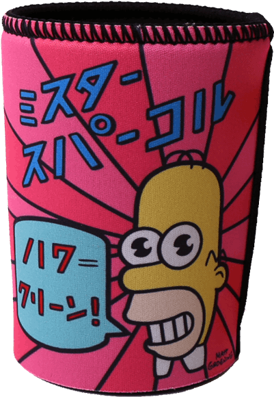 Mr Sparkle Can Cooler - Homer Simpson Fish Japanese (600x600), Png Download