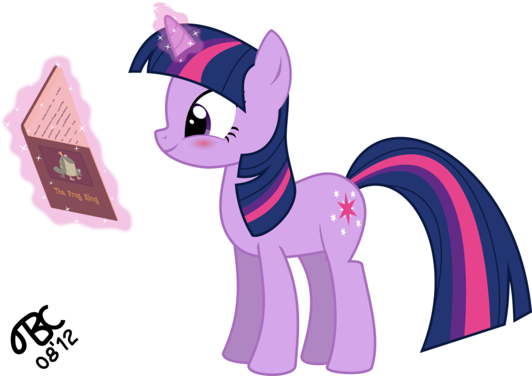 It's Elementary, My Dear Rainbow - Mlp Twilight Sparkle Reading A Book (1063x752), Png Download