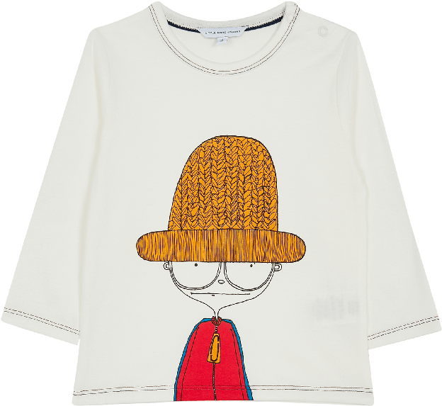 White Character Illustration T-shirt - Child Art (700x700), Png Download