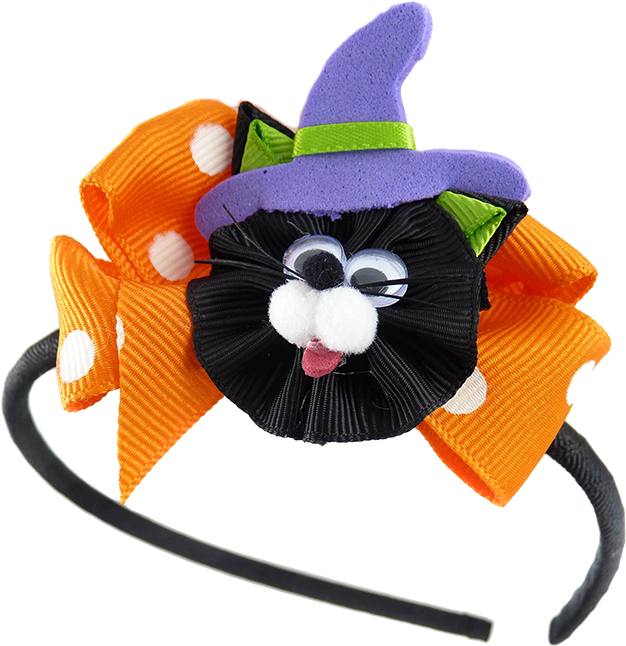 7870 Halloween Cat On ¼” Hb - Cat Grabs Treat (1000x750), Png Download