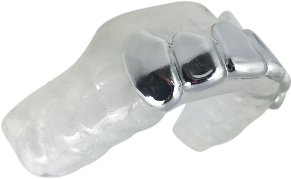 Silver Grillz Mouthguard - Silver (600x600), Png Download