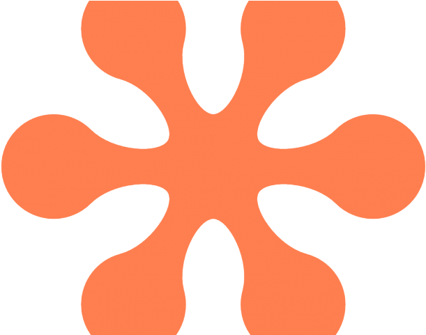 Starfish Clipart Coral Starfish - 70's Flowers Png Orange (640x480), Png Download