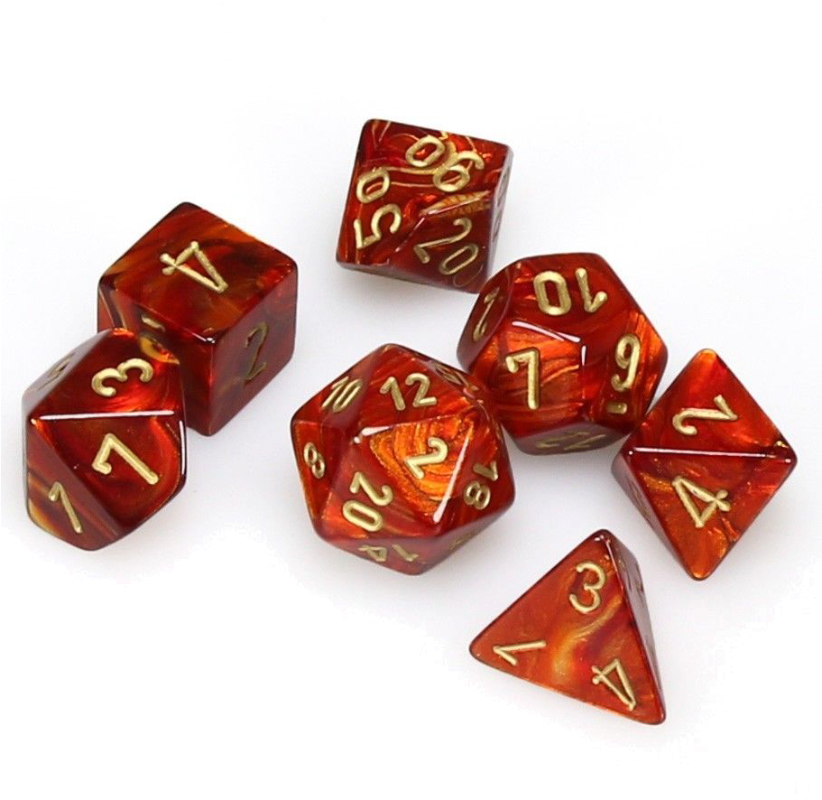 Chessex Polyhedral Dice Set Scarab Mr - Chessex Scarab Scarlet Dice (910x910), Png Download