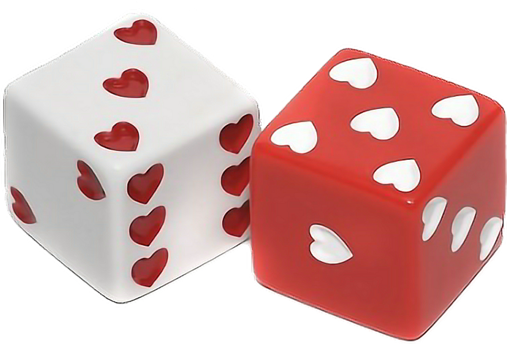 Report Abuse - Heart Dice Png (1024x695), Png Download