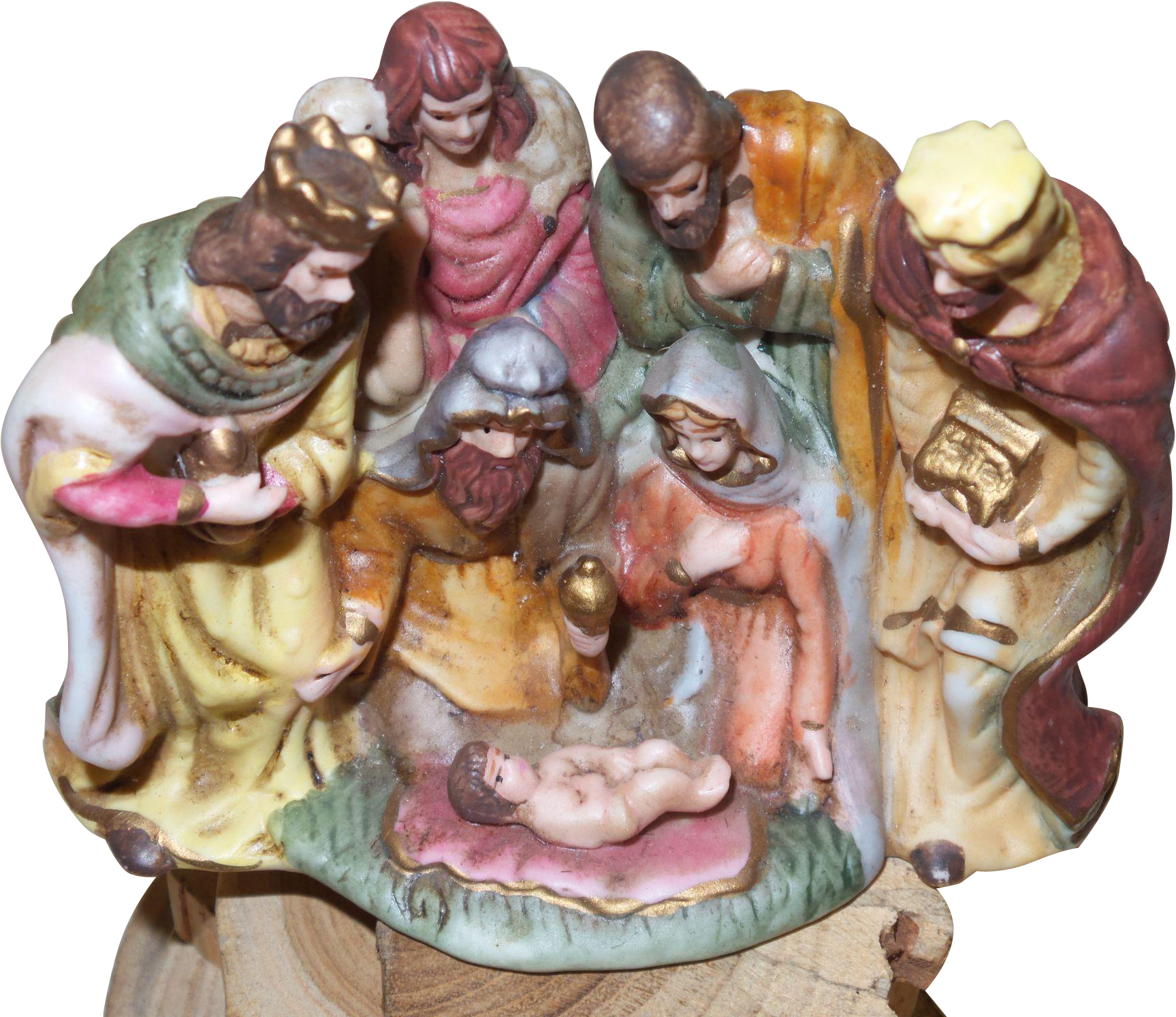 Vintage 18 Piece Atlantic Mold Nativity Scene From - Figurine (1726x1726), Png Download