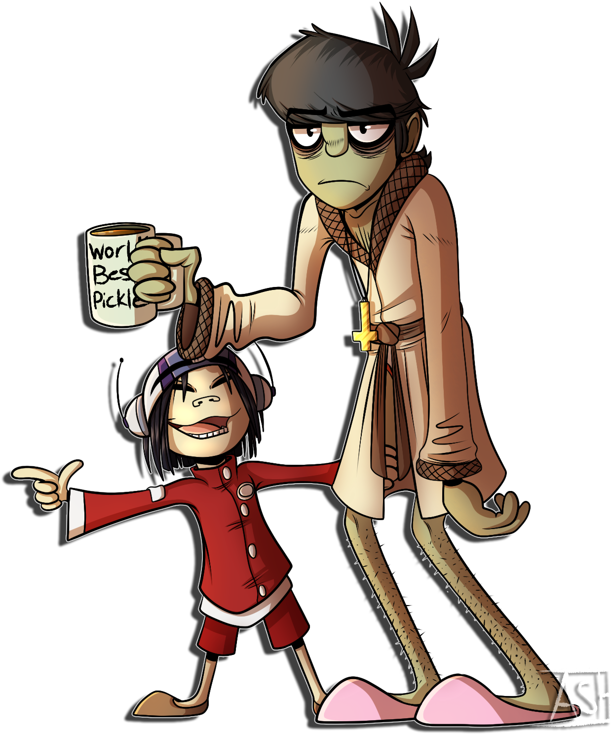 1273 X 1534 3 - Gorillaz Buen Dia (1273x1534), Png Download
